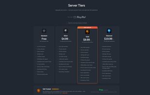 Pricing - Server Tiers