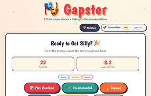 Gapster home screen