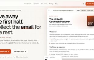 Homepage: turn a guide, checklist or report into one lead magnet page