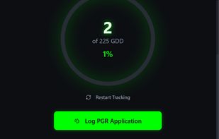 GDDTracker initial screen
