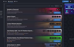 Modpack browser.