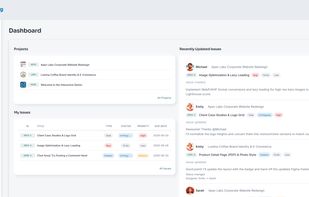 Clean and intuitive dashboard providing a quick overview of recent projects, activities, and tasks.