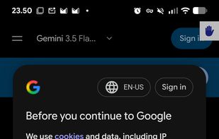 Google Cookie banner