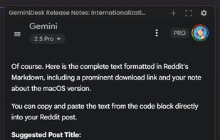 GeminiDesk screenshot 2
