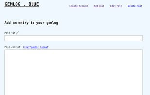 gemlog.blue screenshot 1