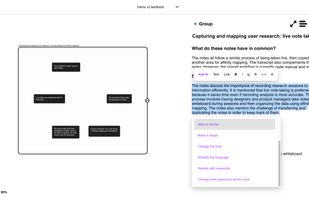 Ask AI to refine text to write research reports more efficiently.