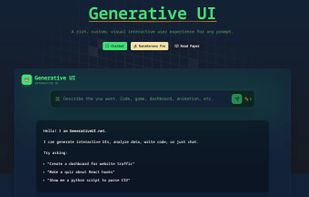 Generaive UI screenshot 1
