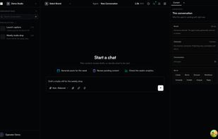 Agent conversation shell in the Community workspace