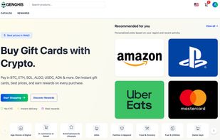 Buy gift cards, game keys & eSIMs with 300+ cryptocurrencies. No KYC, zero fees, instant delivery. Web3-native digital commerce platform.
