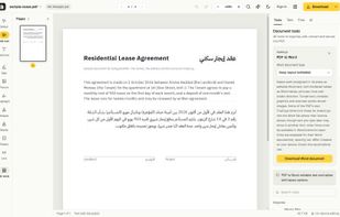 Export PDFs as Word documents with layout options, editable text and support for bordered tables.
