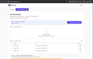 Bulk QR generator