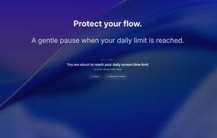 Overlay screen 7 seconds before Daily usage limit is reached.