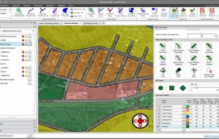 Complete Land Use Coverage:
Complete land use coverage is provided for USA, Canada, Europe, Australia and many other parts of the world. For the USA, land coverage data is provided at a 100 x 100-foot grid cell size. This makes it extremely easy to compute composite curve numbers, time of concentrations, lag times and more.