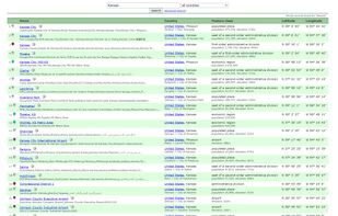 GeoNames screenshot 1