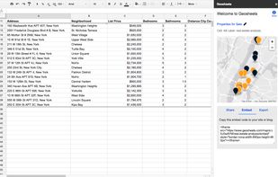 GeoSheets screenshot 2