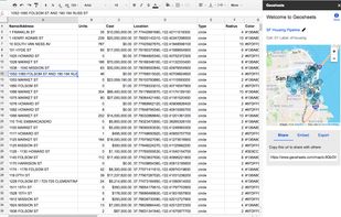 GeoSheets screenshot 1