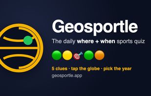 Geosportle: the daily where + when sports quiz