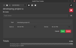 Gerbil Time Tracker screenshot 1