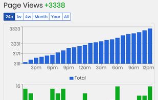 Analytics dashboard on mobile