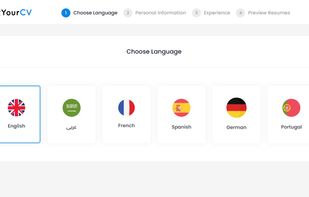 cv maker available in 6 languages