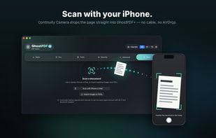 scan a document firectly into the app with an iphone/ipad