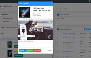 Client Jukebox -- search, play video, view lyrics, add to playlists.
