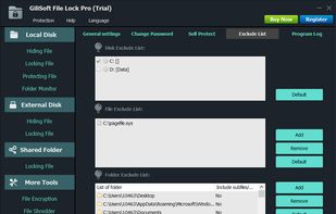 Gilisoft File Lock Pro screenshot 3