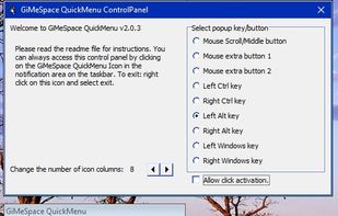 GiMeSpace QuickMenu screenshot 1