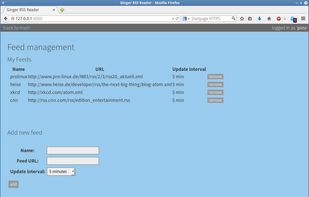 ginger rss reader screenshot 1