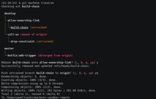 Git-machete screenshot 1