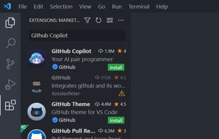 GitHub Copilot screenshot 1