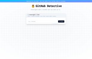 GitHub Detective screenshot 1