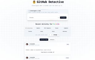 GitHub Detective screenshot 1