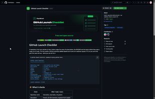 GitHub Launch Checklist screenshot 1