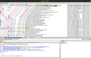 `gitk --all --date-order` on https://github.com/git/git.git