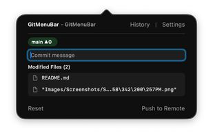 GitMenuBar screenshot 2
