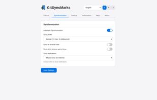GitSyncMarks screenshot 2