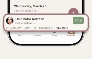 Track appointments and bookings so you can keep your beauty work organized without needing a complicated salon system.
