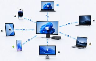 Share across Windows, Mac, Linux, iPhone, iPad, and Android.