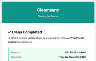 Instant Clean Confirmation