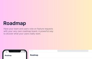 Have your team and users vote on feature requests with your very own roadmap board.