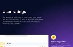 Get an overall indication of how happy your users are with your website or app.