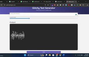 Glitchy Text Generator tool