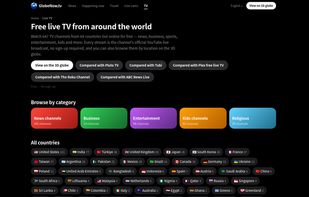 Free live TV directory by country and category