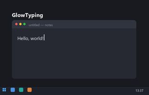 GlowTyping screenshot 1