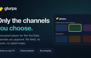 The parent picks the channels; the child's screen shows only those.