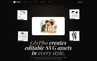 GlyPho AI SVG generator workspace