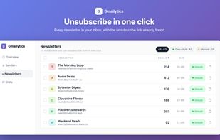 Unsubscribe from newsletters in one click
