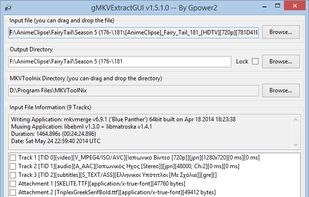 gMKVExtractGUI screenshot 2