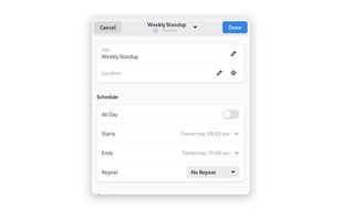 GNOME Calendar screenshot 2